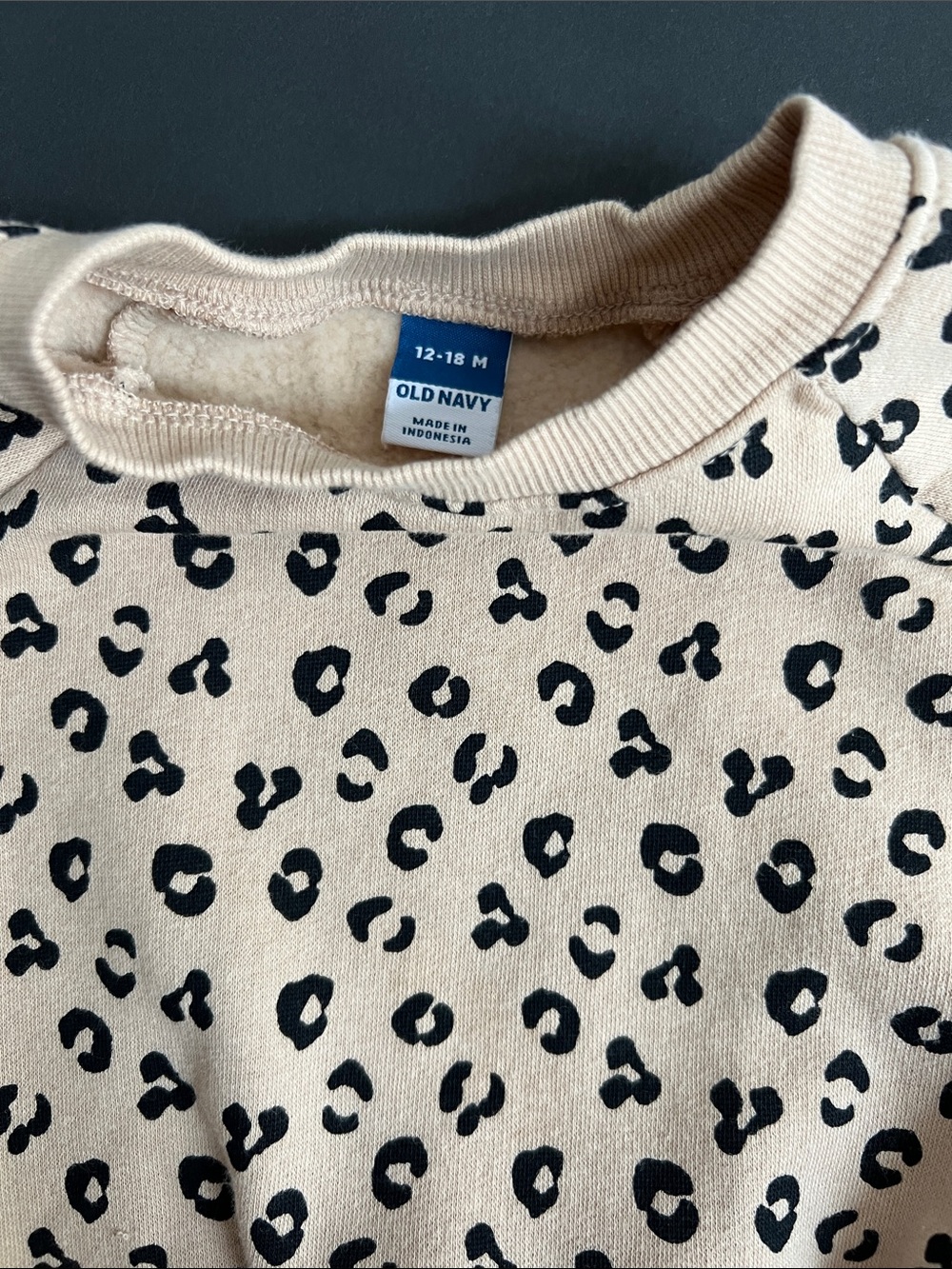Old Navy Beige and Black Leopard Print One-Piece Bodysuit - Picture 2 of 3